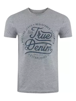 Футболка Mustang Basic Print, серый