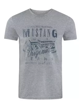 Футболка Mustang Basic Print, серый