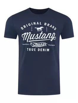 Футболка Mustang Basic Print, синий
