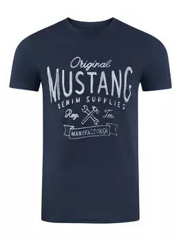 Футболка Mustang Basic Print, синий