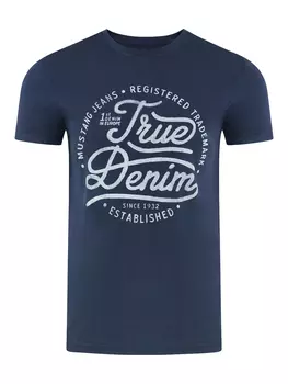 Футболка Mustang Basic Print, синий