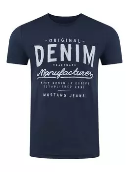 Футболка Mustang Basic Print, синий