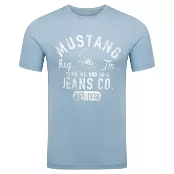 Футболка Mustang Basic Print Tee, синий
