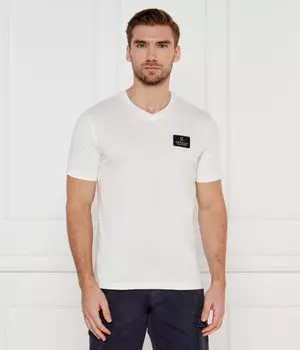 Футболка мужская Aeronautica Militare хлопковая с нашивкой, белый