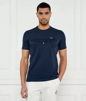 Футболка мужская Aeronautica Militare с надписью, синий