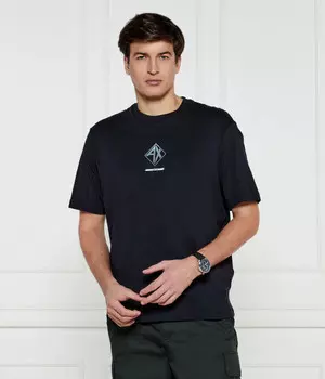 Футболка мужская Armani Exchange хлопковая с логотипом бренда, синий