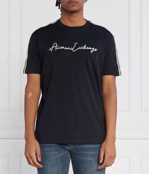 Футболка мужская Armani Exchange хлопковая с логотипом, синий