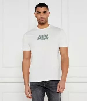 Футболка мужская Armani Exchange хлопковая с принтом, белый
