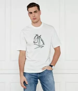 Футболка мужская Armani Exchange Regular Fit с принтом, белый