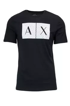 Футболка мужская Armani Exchange с большим логотипом, черный
