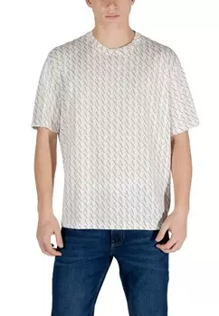 Футболка мужская Armani Exchange с фирменным принтом, белый