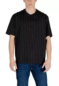Футболка мужская Armani Exchange с фирменным принтом, черный
