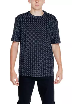 Футболка мужская Armani Exchange с фирменным принтом, синий