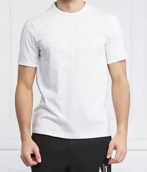 Футболка мужская Armani Exchange с фирменным принтом, белый