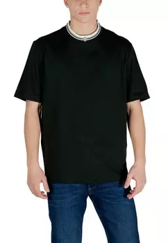 Футболка мужская Armani Exchange с контрастной горловиной, черный