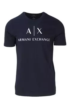 Футболка мужская Armani Exchange с контрастным логотипом, синий