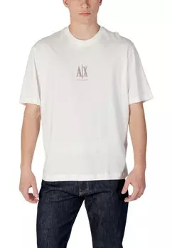 Футболка мужская Armani Exchange с логотипом бренда, белый