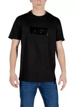 Футболка мужская Armani Exchange с логотипом бренда, черный