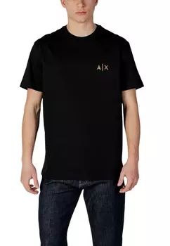 Футболка мужская Armani Exchange с логотипом бренда, черный