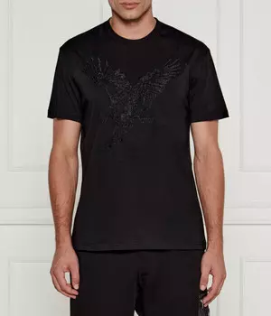 Футболка мужская Armani Exchange с орлом, черный