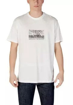Футболка мужская Armani Exchange с принтом, белый