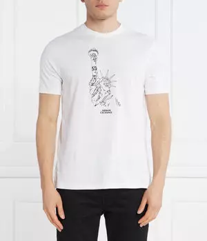 Футболка мужская Armani Exchange с принтом, белый
