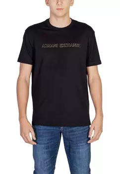 Футболка мужская Armani Exchange с принтом, черный