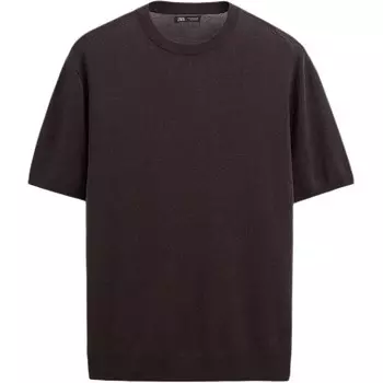Футболка мужская баклажановая фиолетовая Zara, фиолетовый