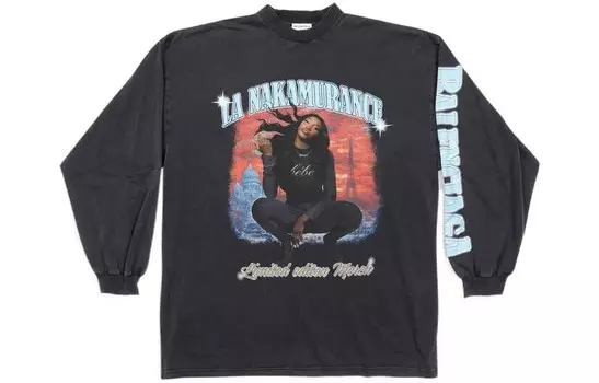 Футболка мужская Balenciaga Music Aya Nakamura, черный