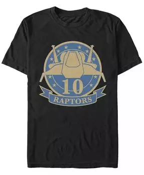 Футболка мужская Battlestar Galactica с коротким рукавом и значком заслуг Raptor Fifth Sun, черный