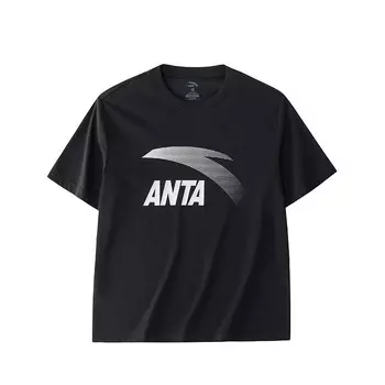 Футболка мужская базовая черно-серебристая Anta, черный