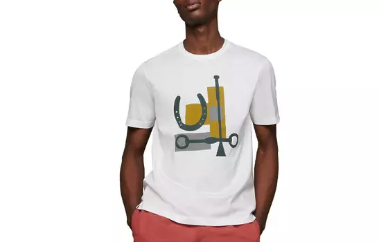 Футболка мужская белая Hermes, белый