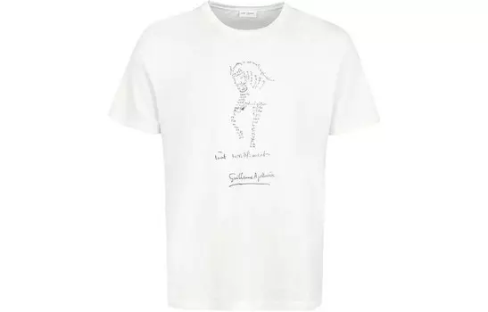 Футболка мужская белая Saint Laurent, белый