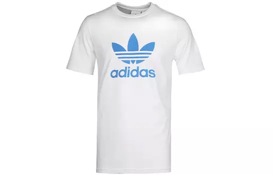 Футболка мужская белая/синяя Adidas Originals, белый/синий