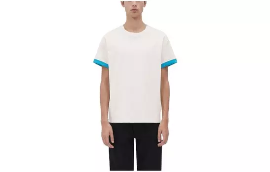 Футболка мужская белая/синяя Bottega Veneta, белый/синий