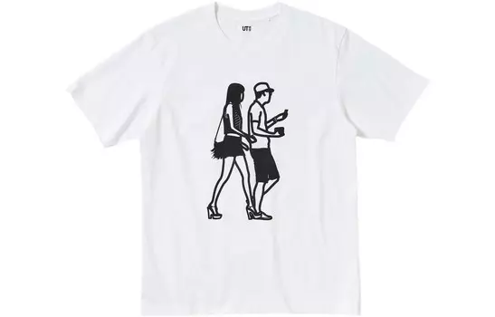Футболка мужская белая Uniqlo, белый