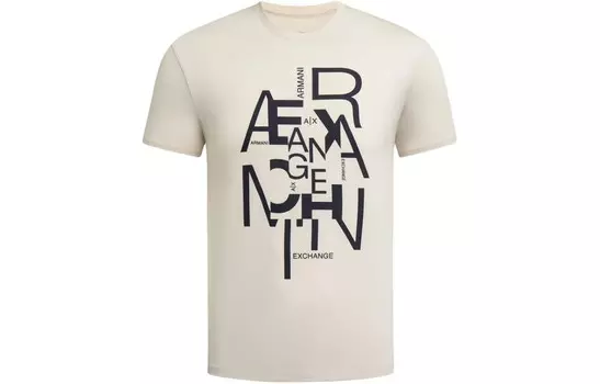Футболка мужская бежевая Armani Exchange, цвет Apricot
