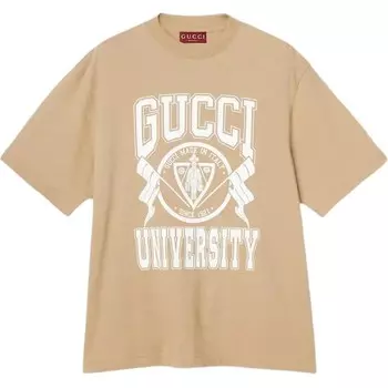 Футболка мужская бежевая Gucci, бежевый