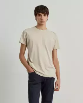 Футболка мужская бежевая хлопковая, однотонная с короткими рукавами Lion of Porches, бежевый