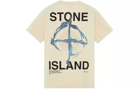 Футболка мужская бежевая Stone Island, цвет Apricot Cream