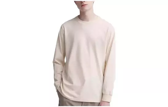 Футболка мужская бежевая Uniqlo, бежевый