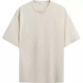 Футболка мужская бежевая Zara, бежевый