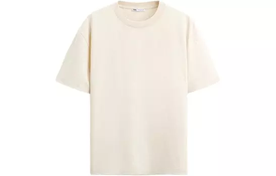 Футболка мужская бежевая Zara, бежевый