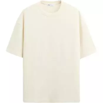 Футболка мужская бежевая Zara, бежевый