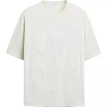 Футболка мужская бежевая Zara, бежевый