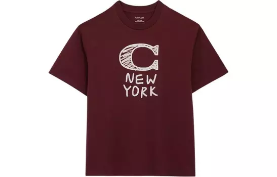 Футболка мужская бордовая Coach, цвет Burgundy