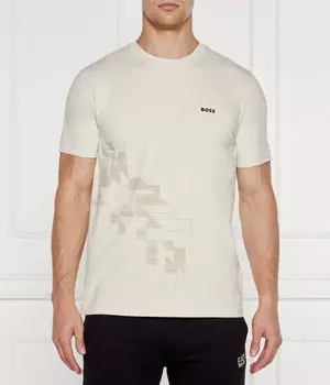 Футболка мужская Boss Green с графическим принтом, бежевый