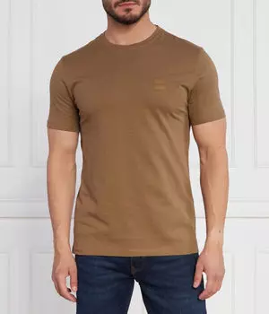 Футболка мужская Boss Orange базовая хлопковая, коричневый