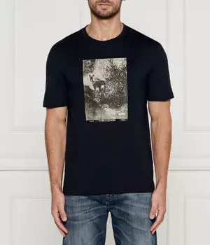 Футболка мужская Boss Orange с принтом, синий