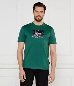 Футболка мужская Boss Orange с принтом, зеленый